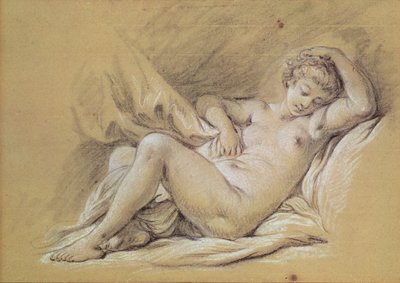 Nude Woman on a Bed by François Boucher